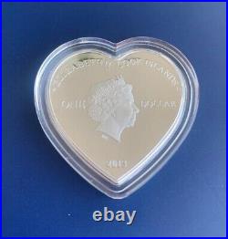 2013 Cook Islands Eternal Love Doves $1 Silver Color Coin Romantic Heart Shaped 2013 Cook Islands Eternal Love Doves $1 Silver Color Coin Romantic Heart Shaped