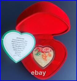 2013 Cook Islands Eternal Love Doves $1 Silver Color Coin Romantic Heart Shaped