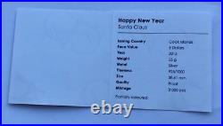 2013 Cook Islands Merry Christmas 1 Oz Silver Color Coin New Year Santa Claus