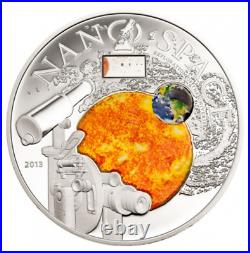 2013 Cook Islands Nano Space Nano Chip 50 gram Silver Colored Proof with COA