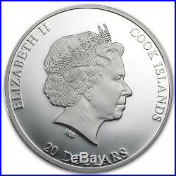 2013- LADY GODIVA John Maler Collier 3 Oz Silver Coin 20$ Cook Islands