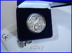2014 $5Cook Islands 1oz 99.9%Silver withPalladium Coin Predator Prey Wolf/Caribou