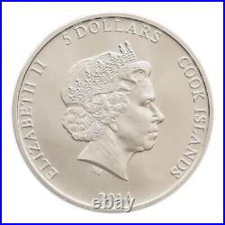 2014 Cook Island Lilac Spring Flower $5 Silver Colored Coin Butterfly WWF Flora 2014 Cook Island Lilac Spring Flower $5 Silver Colored Coin Butterfly WWF Flora