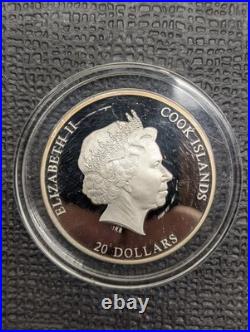 2014 Cook Islands $20 Masterpiece Art Girl With A Pearl Earring 3 OZ SILVER
