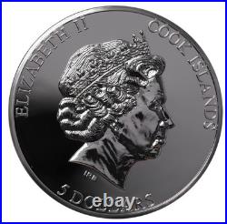 2014 Cook Islands $5 Love Family Fidelity Silver Colored Coin Romantic Chamomile