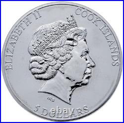 2014 Cook Islands $5 Love Family Fidelity Silver Colored Coin Romantic Chamomile