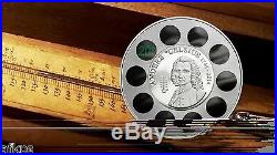2014 Cook Islands Anders Celsius 1 oz. Silver Proof Coin w. Built-in Thermometer
