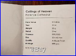 2014 Cook Islands Ceilings of Heaven Florence Cathedral The Last Judgement Coin