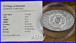 2014 Cook Islands Ceilings of Heaven Last Judgement silver coin with nano chip