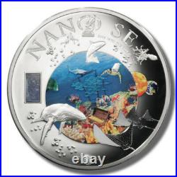 2014 Cook Islands Nano Sea $10 Legal Tender Silver Coin with Nano Chip