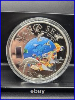 2014 Cook Islands Nano Sea $10 Legal Tender Silver Nano Chip Coin 1,000 Minted