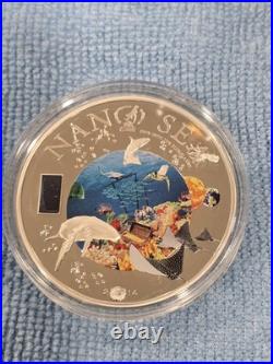 2014 Cook Islands Nano Sea $10 Legal Tender Silver Nano Chip Coin 1,000 Minted