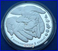2014 Cook Islands Newborn Baby $5 Silver Coin Baby Footprints Christening gift