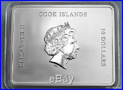 2014 Cook Islands Palace of Caserta 2.5 oz silver coin with marble inserts