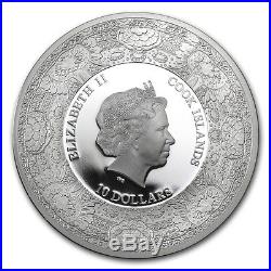 2014 ROYAL DELFT VOC Ship Dutch East Porcelain Silver Coin 10$ Cook Islands
