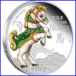 2014 Year of the Baby Horse 1/2oz Silver Proof Coin Cook Islands Perth Mint