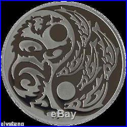 2015 1oz 999 Silver Coin withPalladium Predator/Prey Grizzly/Salmon low COA/Boxed