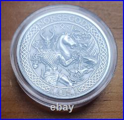 2015 2016 Cook Islands Norse Gods Antique Finish 2 Oz Silver, 6 Coins Total