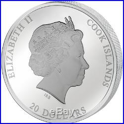 2015 $20 Cook Islands 3oz 999 Silver Coin Claude Monet Water Lillies