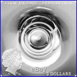 2015 $2 Cook Islands SPACE TIME CONTINUUM- AWARD WINNING 999 SILVER COIN