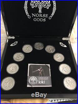 2015 9pc cook islands 2oz Silver Coin Set Norse Godscheapest