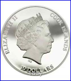 2015 COOK ISLANDS $10 NANO LIFE'NANO CHIP EVOLUTION' 50Gram SILVER PROOF COIN