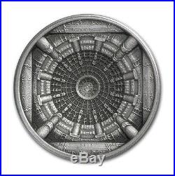 2015 Cook Islands 100g Silver Temple of Heaven 4-Layer Coin with Original Box