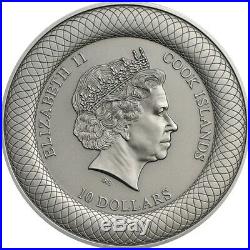 2015 Cook Islands $10 Flinders St Station 2oz Silver Antiqued Coin ONLY 999