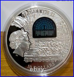 2015 Cook Islands 10$ Windows Of Heaven Jerusalem Silver Proof Coin