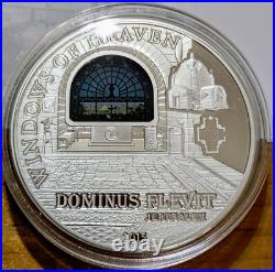 2015 Cook Islands 10$ Windows Of Heaven Jerusalem Silver Proof Coin