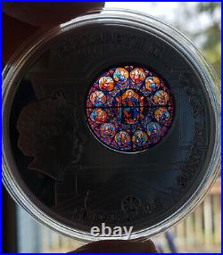 2015 Cook Islands $10 Windows Of Heaven Storkyrkan Stockholm Christ Silver Coin
