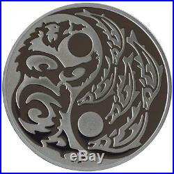 2015 Cook Islands 1oz Silver Proof Coin Predator Prey II Grizzly Bear Salmon