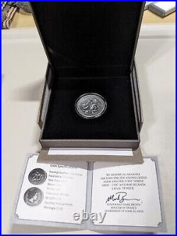 2015 Cook Islands 2 oz Antiqued Silver Norse Gods Tyr, Early Year Mintage