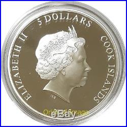 2015 Cook Islands 5$ 1oz Silver Coin Magnificent Life PEACOCK