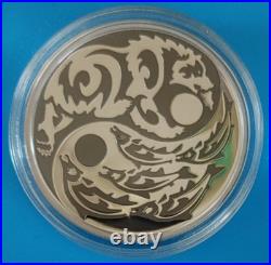 2015 Cook Islands $5 Predator and Prey Grizzly / Salmon 1 oz fine silver