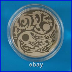 2015 Cook Islands $5 Predator and Prey Grizzly / Salmon 1 oz fine silver