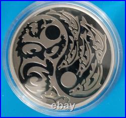 2015 Cook Islands $5 Predator and Prey Grizzly / Salmon 1 oz fine silver