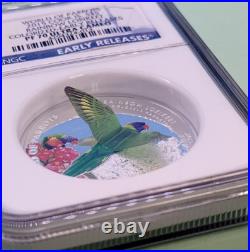 2015 Cook Islands $5 World Of Parrots Rainbow Lorikeet Ngc Pf70 Uc Er Coin