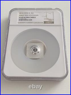 2015 Cook Islands. 999 Silver COIN Space Time Continuum NGC PF69 - won 2 awards