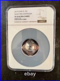 2015 Cook Islands. 999 Silver COIN Space Time Continuum NGC PF70 - won 2 awards