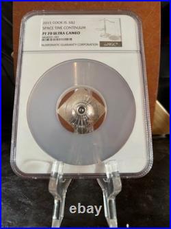 2015 Cook Islands. 999 Silver COIN Space Time Continuum NGC PF70 - won 2 awards