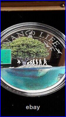 2015 Cook Islands Evolution Nano Chip Life 50g Silver Coin