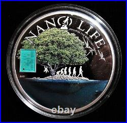 2015 Cook Islands Evolution Nano Chip Life 50g Silver Coin