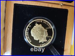 2015 Cook Islands S$5 Shades of Nature Butterfly Silver Proof Gilded Coin