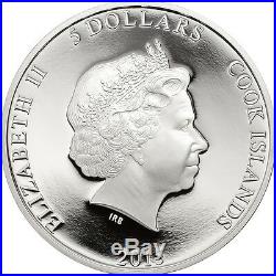 2015 PREDATOR PREY. 999 Silver Coin with Palladium $5 Grizzly vs Salmon COA CIT