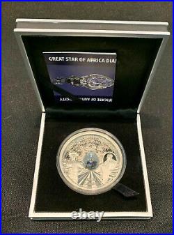 2015 Proof Great Star of Africa (Diamond) 2 oz Silver Coin $10 Cook Islands