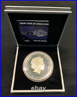 2015 Proof Great Star of Africa (Diamond) 2 oz Silver Coin $10 Cook Islands