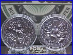 2016 $10 Cook Islands Norse Gods 2oz Silver Coin Antique Finish Box & COA's #CF