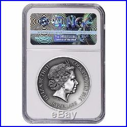 2016 2 oz Cook Islands Silver Norse Gods Sif Ultra High Relief NGC MS 70 FR