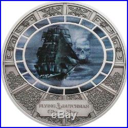 2016 $5 Cook Island FLYING DUTCHMAN Ghost Ship Silver Coin